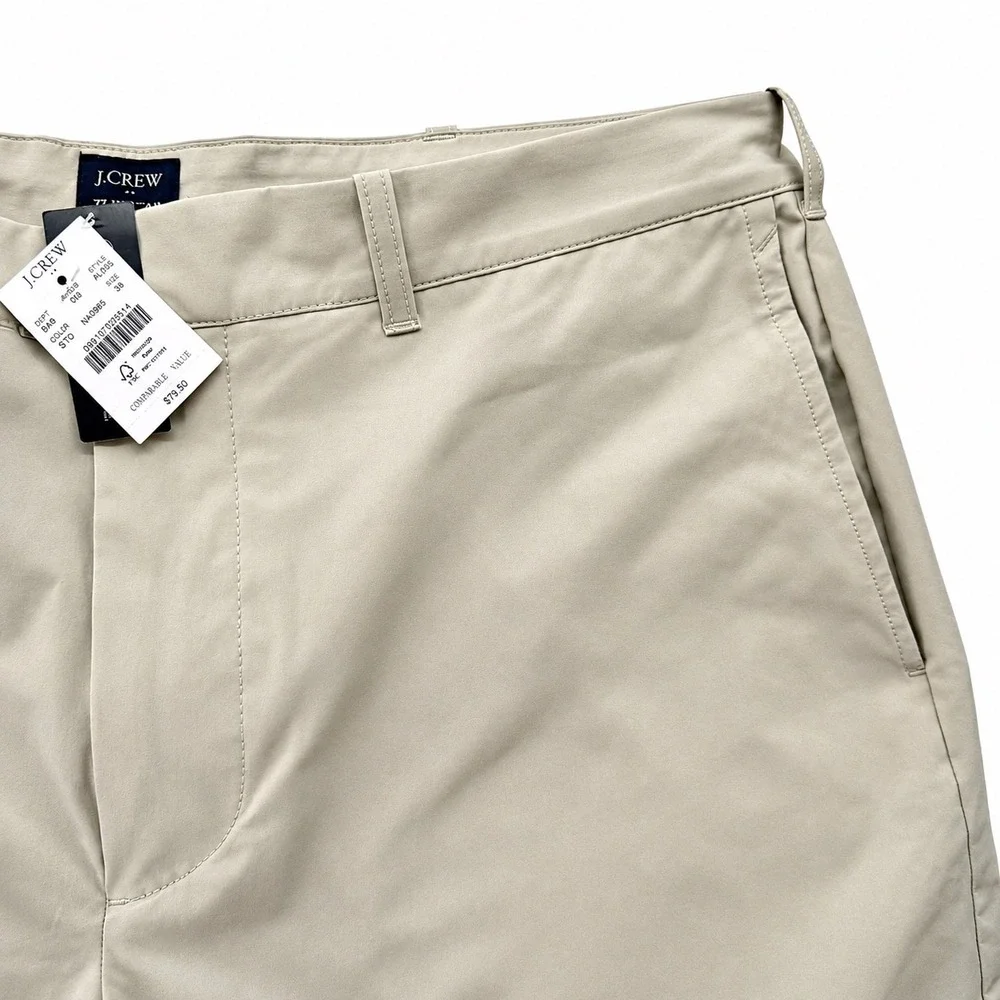 J.Crew Mens 7 Inch Tech Shorts Stone Beige Tan Size 38 NWT